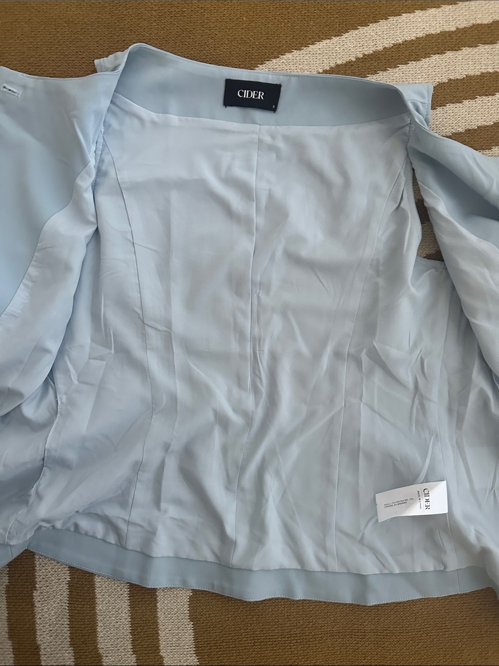 Cider Pale Blue Sleeveless Buttoned Vest - Picture 3 of 9